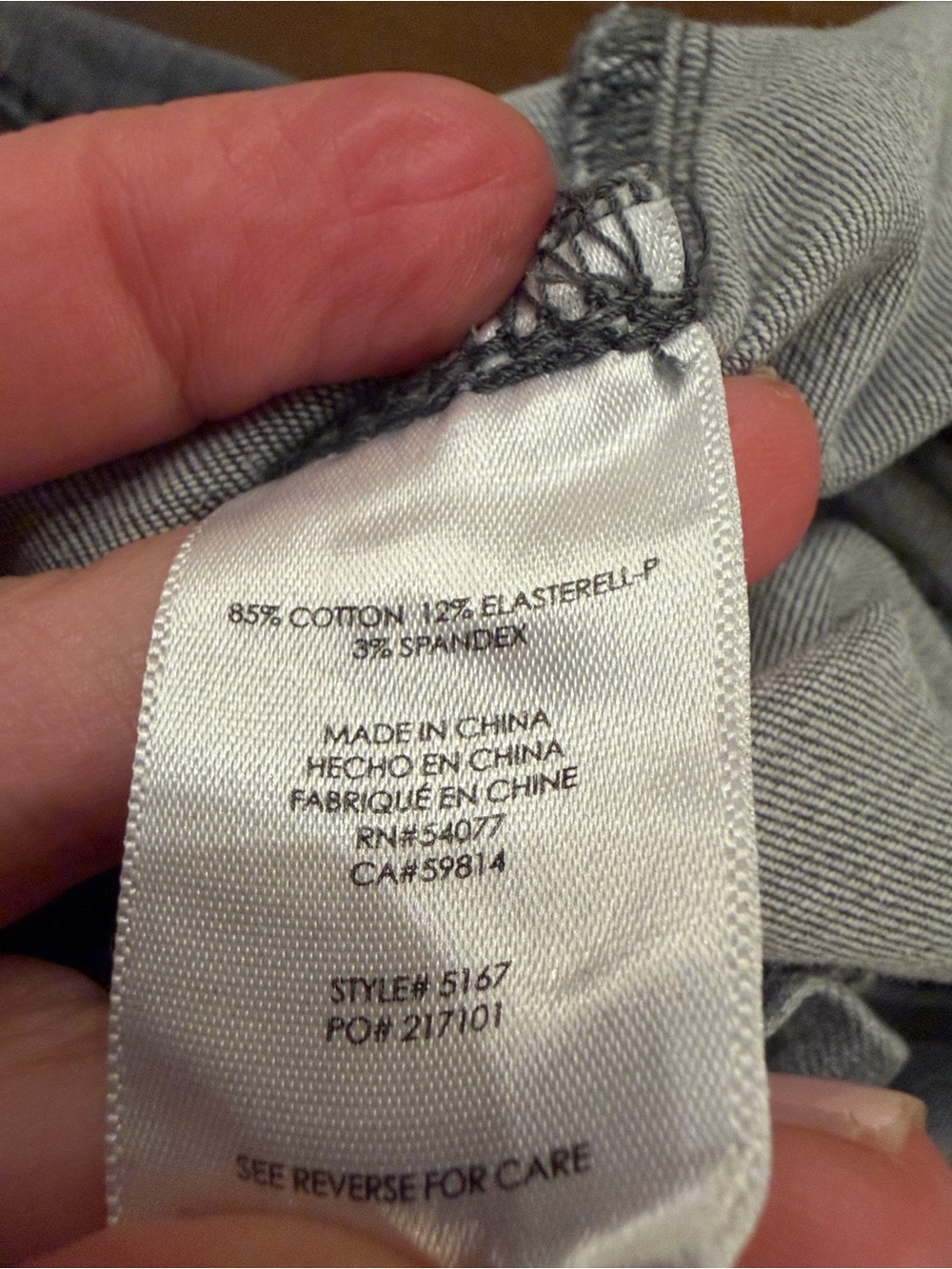 CAbi zip Skinny Jeans in Light Gray Wash #5167 - Picture 3 of 6